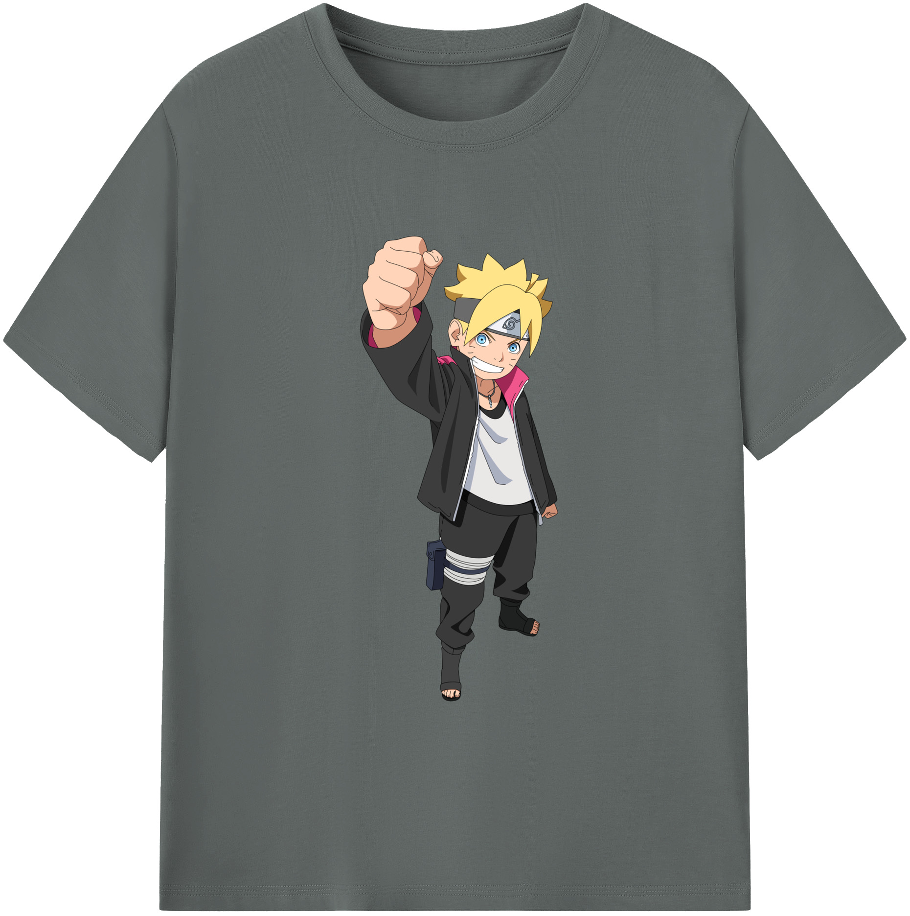 （画像用） NARUTO -ナルト- うずまき ボルト Uzumaki Boruto 綿100％ メンズ半袖Tシャツ｜肌触りやわらか＆通気性